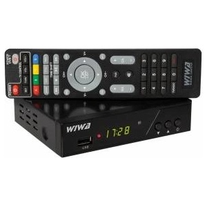WIWA ТВ тунер Wiwa, H. 265 PRO, DVB-T/T2, черен