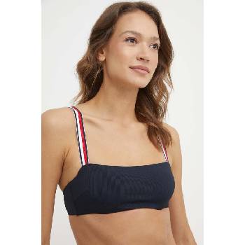 Tommy Hilfiger Горнище на бански Tommy Hilfiger в тъмносиньо с меки чашки UW0UW05291 (UW0UW05291)