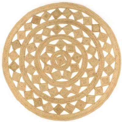 vidaXL Ръчно плетен килим от юта, 210 см (343615)