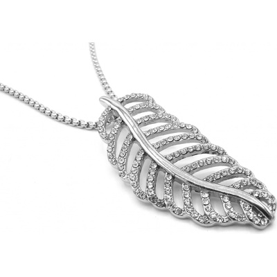 Steel Jewelry Náhrdelník pírko z chirurgické oceli NH231065