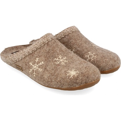 Haflinger Дамски пантофи Haflinger Women's Everest Snowflake House slippers - Torf - размер 37 (EU) (126-0528-0212)