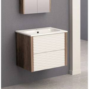 InterCeramic Конзолен шкаф за баня InterCeramic ICP 6043 с умивалник 6043/2 - стенен модел, 61 см (ICP 6043)