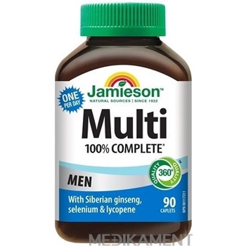 Jamieson multi complete pre mužov komplex vitamínov a minerálov inov.2024 90 tabliet
