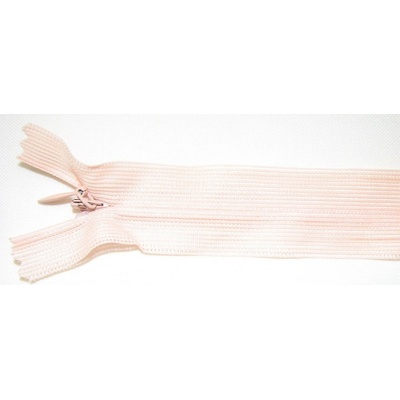 Zips krytý nedeliteľný 35cm bledučko marhuľový