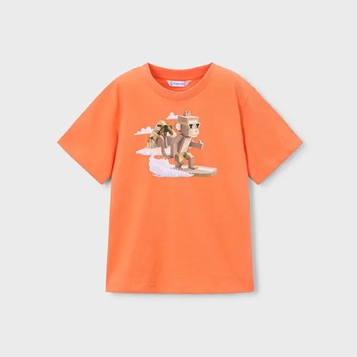 MAYORAL Тениска къс ръкав surf в цвят оранжево за мини момче Mayoral