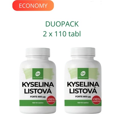 Dr. Fleming Kyselina listová forte 800mg +10% gratis 2x 110 ks