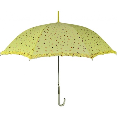 1455 deštník dámský tečkovaný žlutý
