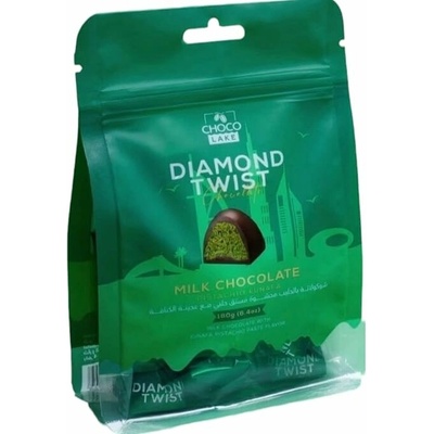 Choco Lake Diamond Twist Dubai Milk Chocolate Kunafa & Pistachio 180 g