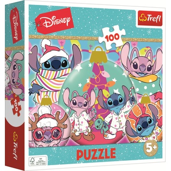Trefl Пъзел Trefl от 100 части - Лило и Стич: Коледа (16529)