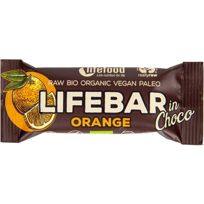 LifeFood - Lifebar бар портокал в шоколад БИО, 40 гр CZ-BIO-001 сертификат