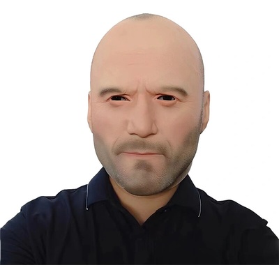 silikónová maska na hlavu a tvár ako vtipná zámena identity