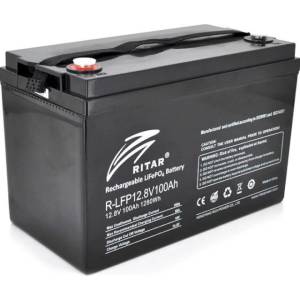 Ritar Литиево йонна LIFePO4 Батерия за соларни системи LFP12.8V100AH 12V / 100Ah -330/ 172 /214 mm F12/M8 RITAR (RITAR-LFP-12.8V-100AH) - hits