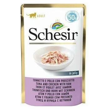 Schesir Cat Adult tuňák kura šunka 50 g