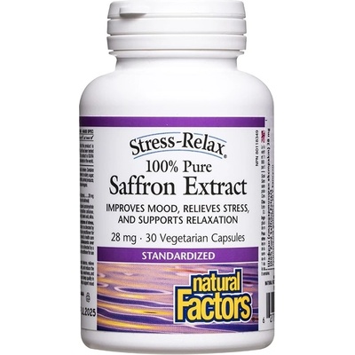 Natural Factors Stress-Relax Saffron Extract, 28 mg, 30 капсули, Natural Factors