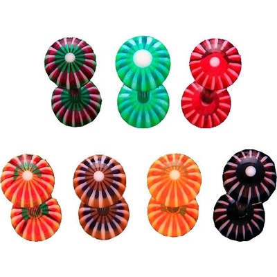 Šperky eshop piercing do jazyka barevné býčí oči F18.17 fialová