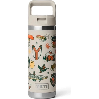 YETI Термо бутилка Yeti coolers Rambler Bottle C Straw Insulated bottle - Summer Graphic Cape Taupe - размер 532 ml (533-2087-0911)