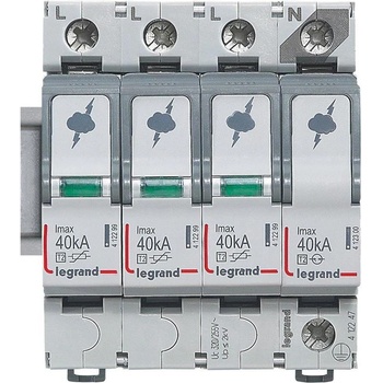 Image 1 of Legrand Катоден отводител тип 2 SPD 40kA 320V 3P+N R - 412247 (412247)