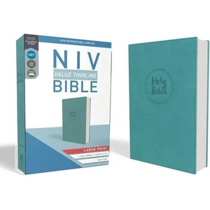 NIV, Value Thinline Bible, Large Print, Imitation Leather, Blue | Zondervan (ISBN: 9780310448556)