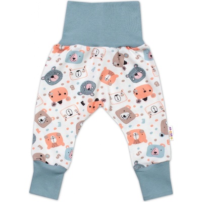 Baby Nellys Tepláčiky Baggy bavlna Space Bear Pastel mätové