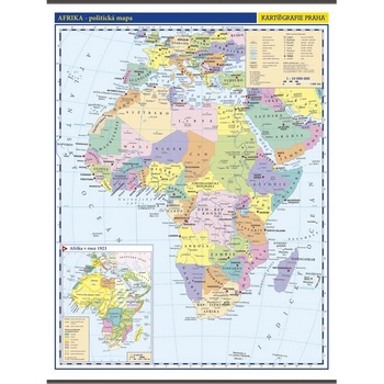 Afrika – školní nástěnná politická mapa