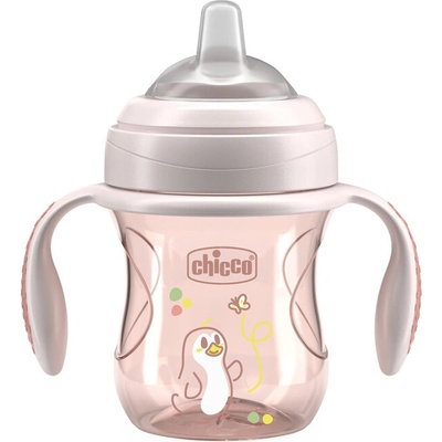 Chicco Transition Cup tréningový hrnček s držadlami Pink 200 ml