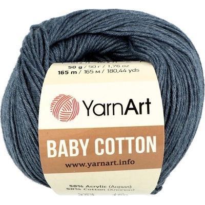 YarnArt Baby Cotton 453 tmavá sivá