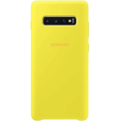 Samsung Silicone Cover Case EF-PG975TY - оригинален силиконов кейс за Samsung Galaxy S10 Plus (жълт)