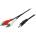 LogiLink Аудиокабел 3, 5 мм 3-пинов/M-2x RCA/M, черен, 1, 5 м