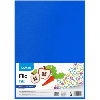 Filc Luma A4, tmavě modrý 10ks