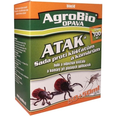 AgroBio Atak sada proti klíšťatům 50+50ml