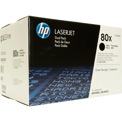 HP 80X originální tonerová kazeta dvojbalení černé CF280XD