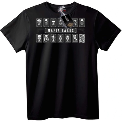 NOONEBRAND Тениска Мафия Карти - 3XL, White
