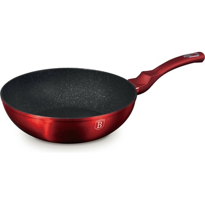 Pro-Tech shop Wok panvica s mramorovým povrchom Metallic Burgundy 28cm 55212