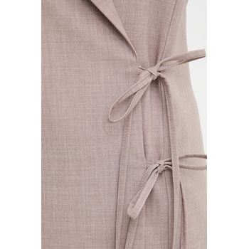 ANSWEAR Рокля Answear. LAB в кафяво къса със стандартна кройка (LD2599.hak)