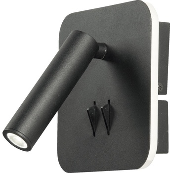 Ondaluce Sella led Аплик 6+3w 3000К 130х130мм Черен (ap.sella/sq-nero)