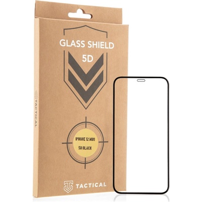 Tactical Glass Shield 5D стъклен протектор за Apple iPhone 12 Mini - Черен KP8438 (8438)