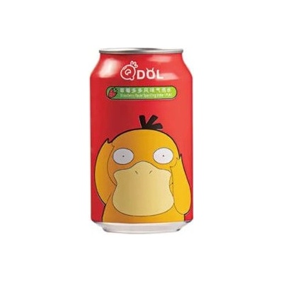 QDol Pokémon Psyduck sycený nápoj s příchutí jahody 330 ml