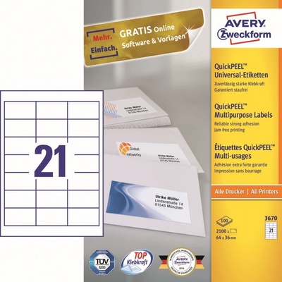 Avery Zweckform 20 listů, A4, žluté L6111-20