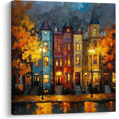 Obraz světla podzimu ve městě - 20x20