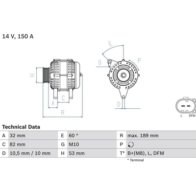 Generátor BOSCH 0 986 047 140