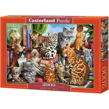 Castorland Пъзел Castorland от 2000 части - Къщата на котките, Марчело Корти (C-200726-2)