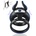 Paloqueth Dual Vibrating Soft Silicone Cock Ring with 10 Powerful Vibrations Black