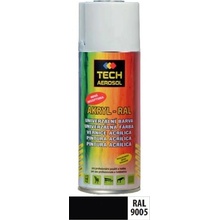 TECH AEROSOL Univerzální akrylová barva ve spreji 400 ml RAL 9005 černá mat