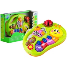 Huile Toys pianko pro nejmenší se světlem a zvukem Housenka