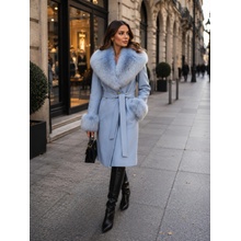 Max Original Leather dámsky kožený kabát REBECCA FUR celeste