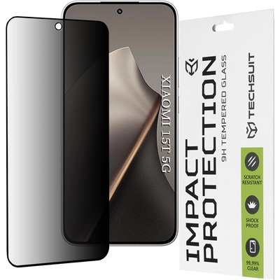Techsuit Протектор за Xiaomi 15T - Techsuit - 111D Privacy Full Glue - Черен