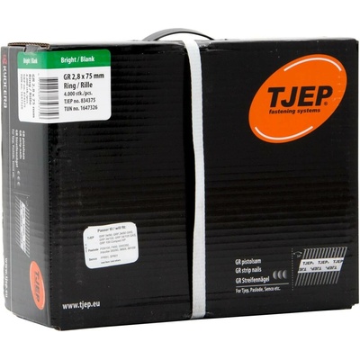 TJEP HŘEBÍKY GR28/75 BKRI KROUŽKOVÉ 4000ks