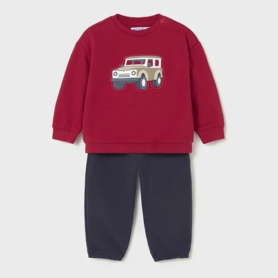 Mayoral Анцуг плътна блуза в червено и тъмно син спортен панталон за бебе момче Mayoral (НЕ Е ВАТИРАН)