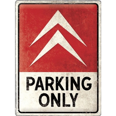 NOSTALGIC ART cedule CITROËN Parking Only red