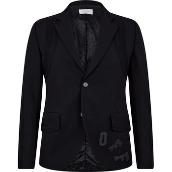 Image 1 of OFF WHITE Сако OFF WHITE Men's Off-White Structured Contemporary Blazer - Black
